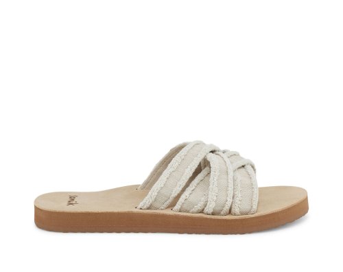 Sanuk Fraidy Slide - Sanuk Sandals Womens Khaki / Beige - Philippines VMJEIZ280